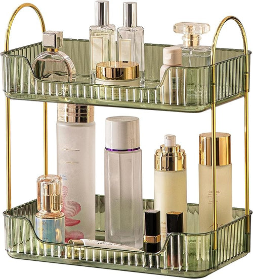 Akinbas 2 Tier Bathroom Organizer Countertop Makeup Perfume Tray Skincare by AKINBAS