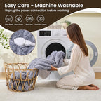 Heated Blanket Electric Blanket 62"x84", Soft Taffeta Sherpa Electric Throw - Image 6