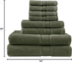 Madison Park 800GSM Bathroom Towel Set of 8 100% Cotton Bath Towel Set - Image 10