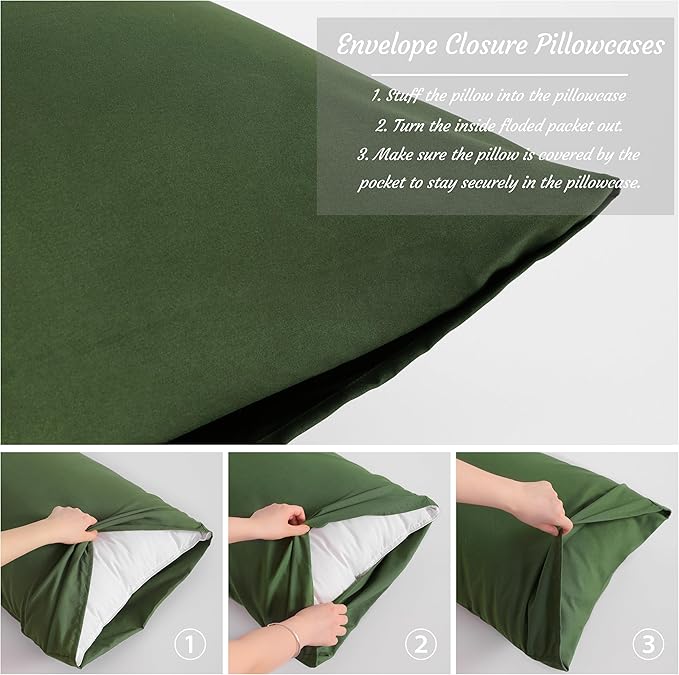 NTBAY King Pillow Cases Set of 2, 2 Pack Brushed Microfiber 20x40 Pillow Cases - Image 4