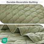 Comfort Spaces Queen Quilt Set Modern Reversible Ogee Coverlet Queen Bedding - Image 4
