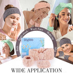 DiyJibb 9 Pcs Spa Headband for Washing Face, Skincare Headband and Wristband Set - Image 4