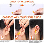 Tondiamo 200 Pairs Ear Plugs Reusable Silicone Earplugs - Image 4