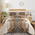 Dintszyayue Bohemian Quilt Set King Size, 3 Pieces Aztec Texture Bedding by Dintszyayue