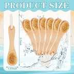 Nuanchu 6 Pcs Wooden Face Cleaning Brush Facial Exfoliator Brush Dry Scrubber - Image 2