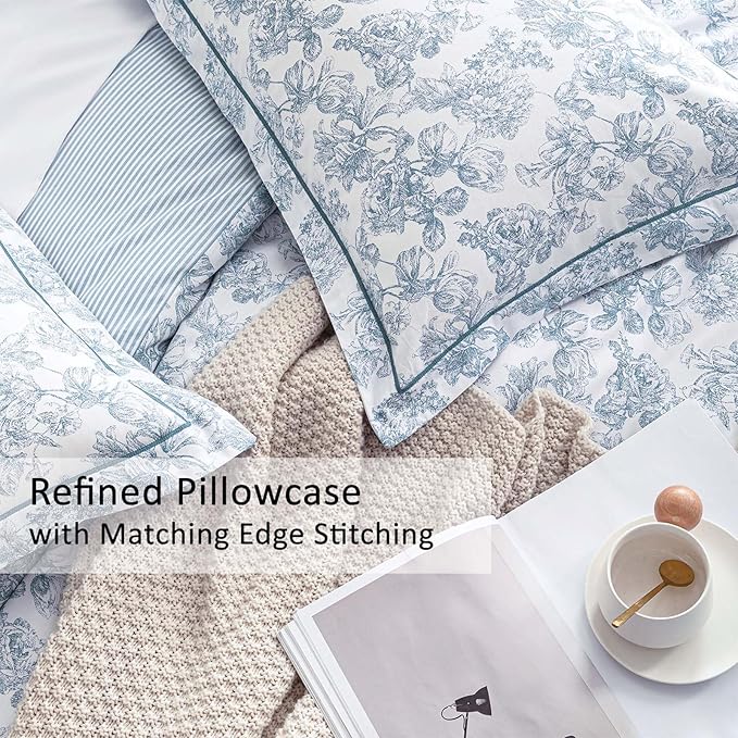 LEMIROE Vintage Cotton Comforter Twin Size 2Pcs - Image 3