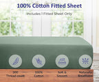 ROYALE LINENS 300 Thread Count 100% Long Staple Combed Cotton Fitted Sheet Queen - Image 3