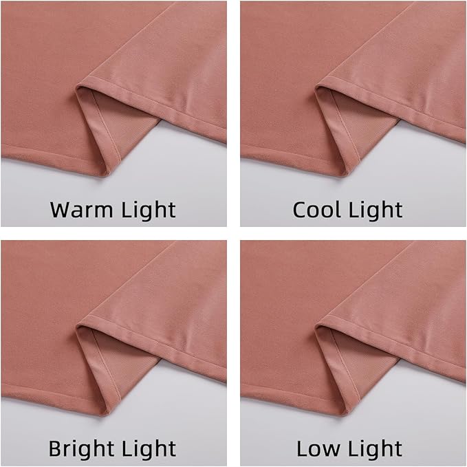 Joydeco Pink Velvet Curtains 108 inch Length 2 Panels, Luxury Blackout Rod - Image 6