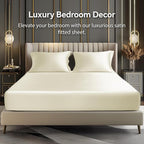 BEDELITE Satin Fitted Sheet and Pillowcase Set, Luxury Soft Similar to Silk - Image 2