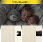 Short Linen Blackout Curtains for Bay Windows 48 Inch Length Bedroom Living - Image 4