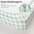 Baby Crib Sheets for Boys and Girls, 3 Pack Fitted Crib Sheets Neutral for - Image 5