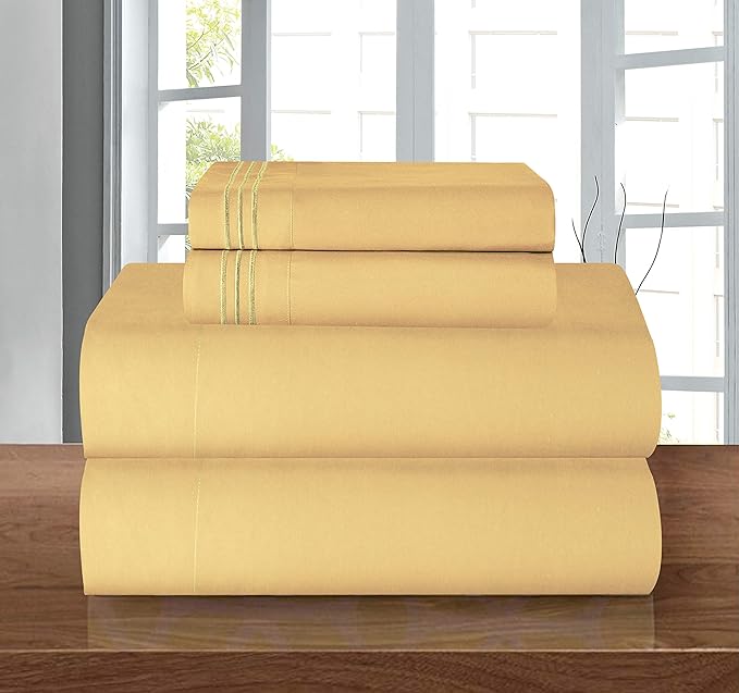 Elegant Comfort Luxury 1500 Premium Hotel Quality Microfiber 4-Piece Sheet Set - Image 2