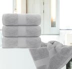 White Classic Luxury Bath Towels Set of 4 Large - Image 6