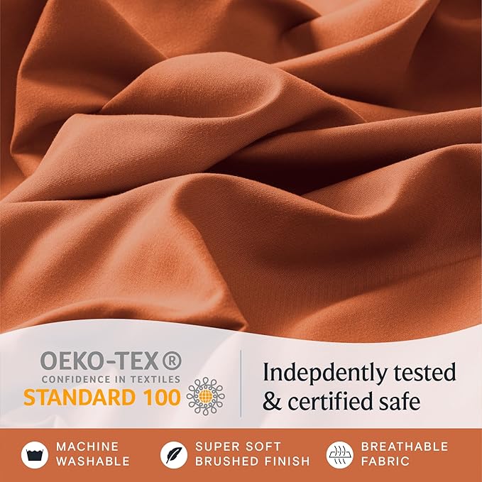 LuxClub 4 PC Queen Sheet Set, Queen Size, Deep Pockets 18" Wrinkle Free Cooling - Image 5