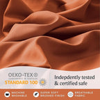 LuxClub 4 PC King Size Sheet Set Deep Pockets 18" Wrinkle Free Cooling Sheets - Image 7