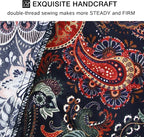 MANSPHIL Purple Paisley 100% Silk Pillowcases King Size, Bohomian Brown Floral - Image 6