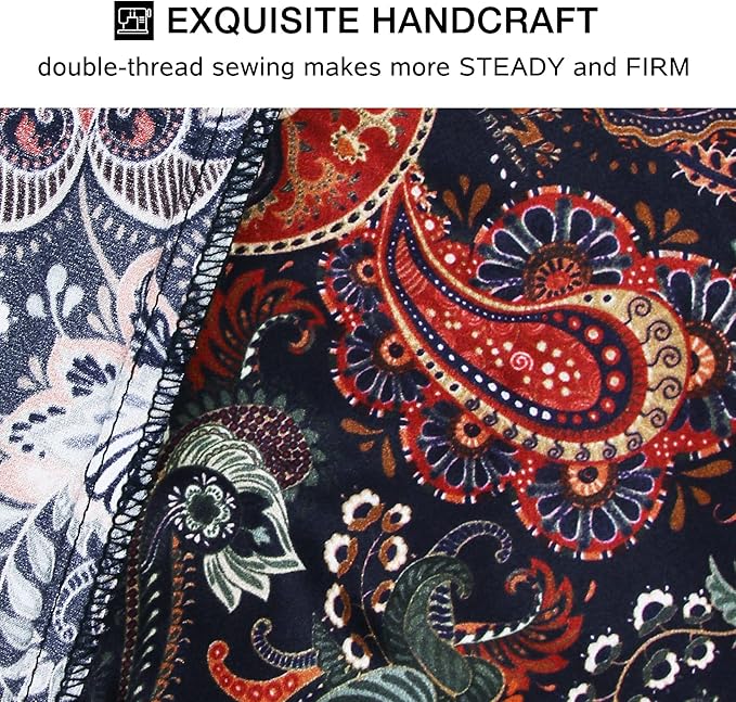 MANSPHIL Purple Paisley 100% Silk Pillowcases Queen Size, Bohomian Brown Floral - Image 6