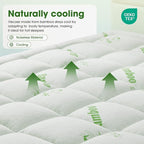 Mattress Pad Queen Size, Cooling Pillow Top Mattress Topper, Ultra Soft Viscose - Image 8