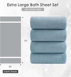4 Piece Extra Large Bath Towel 35"x70" Oversized Bath Sheet Bath Towel Set - Image 5