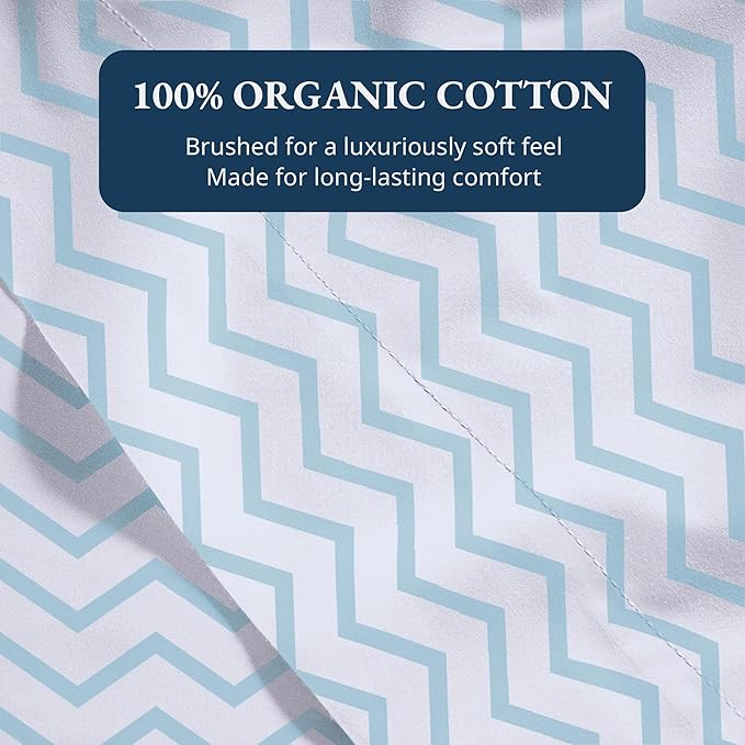 Lane Linen 100% Organic Cotton Queen Size Flat Sheet Only - Image 5
