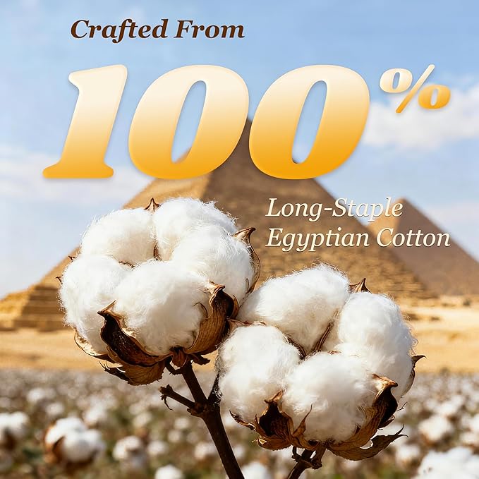 LBRO2M 1000 Thread Count 100% Egyptian Cotton Sheets Set Full Size, 4 Piece - Image 2