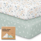 KeaBabies 2-Pack Organic Crib Sheets by KeaBabies
