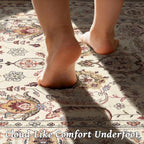 Washable 5x7 Area Rugs for Living Room, Boho Non-Slip Vintage Distress Rugs for - Image 4