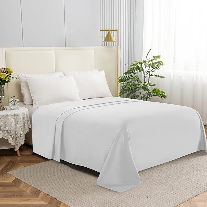 Elegant Comfort Premium Hotel Quality 1-Piece Flat Sheet, Luxury & Softest 1500 by ELEGANTCOMFORT