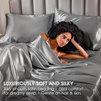 FreshCulture Satin Sheets Twin Size Bed Set - Image 6