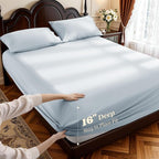 LBRO2M 1000 Thread Count 100% Egyptian Cotton Sheets Set Full Size, 4 Piece - Image 4