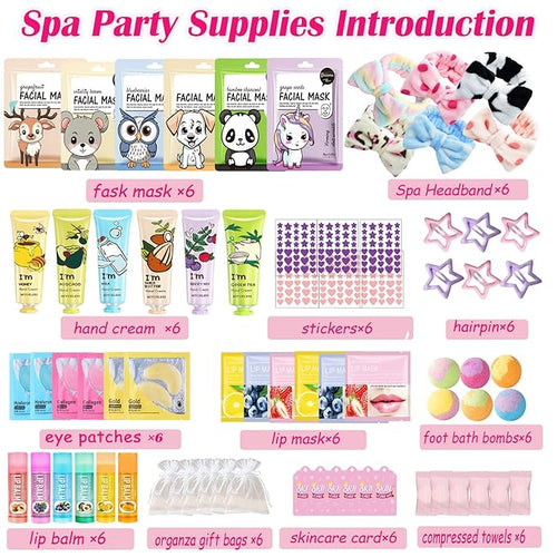 72PCS Spa Party Supplies for Women, Spa Party Favors Include Face Masks - Image 2