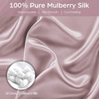 Silk Pillowcase for Hair and Skin, 2 Pack 100% Mulberry Silk Pillowcase 25 Momme - Image 3