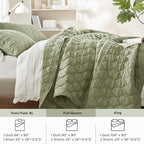 Comfort Spaces Queen Quilt Set Modern Reversible Ogee Coverlet Queen Bedding - Image 7