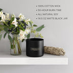 Benevolence LA 3 Wick Candle, Bergamot & Jasmine Large Christmas Scented - Image 3