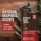 Every Man Jack Cedar + Red Sage Mens 3-in-1 All Over Wash - Image 3