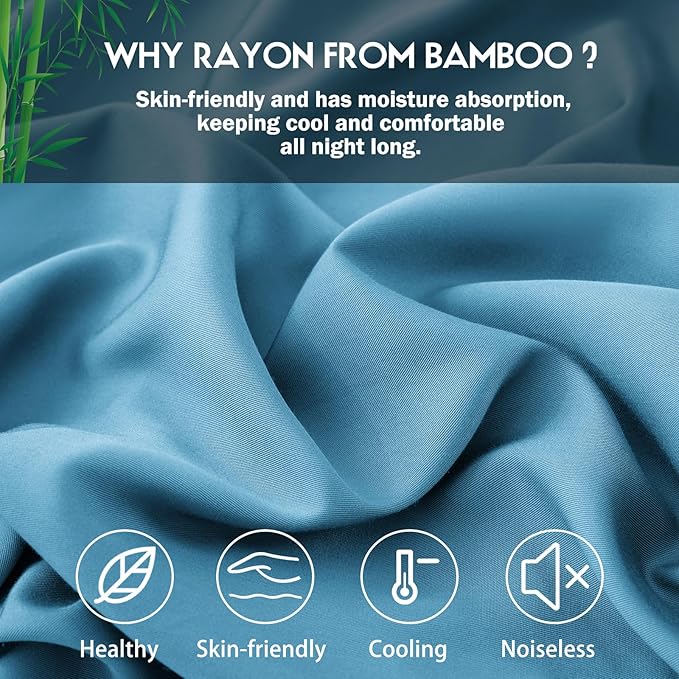 Pillowcases Standard Size 2 Pack, Cooling Viscose from Bamboo Pillow Cases - Image 2
