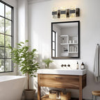 Modern LED Bathroom Light Fixtures Dimmable 3-Light Black Vanity Light - Image 7