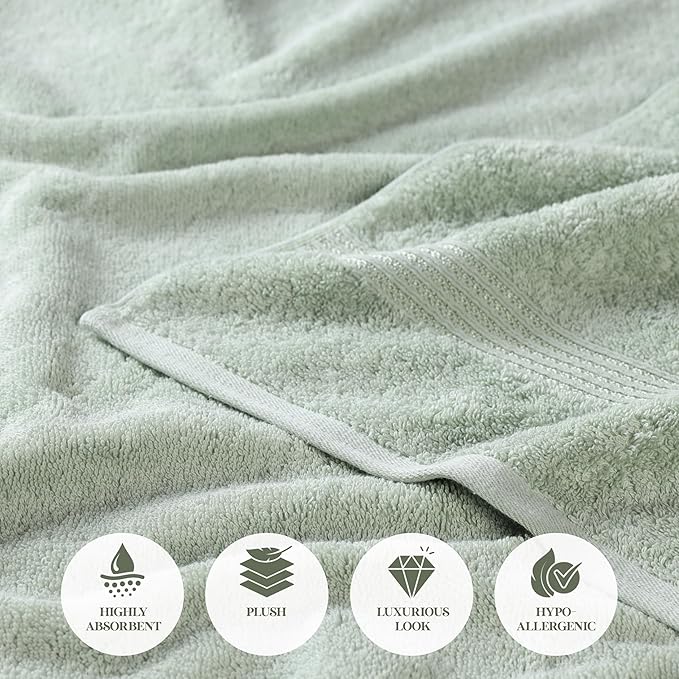 Superior Egyptian Cotton 6-Piece Towel Set, Bathroom Essentials, Towels - Image 9