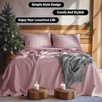 LBRO2M 100% Pure Linen Sheet Set Deep Pocket Up to 16" Bed Sheets Sets - Image 8