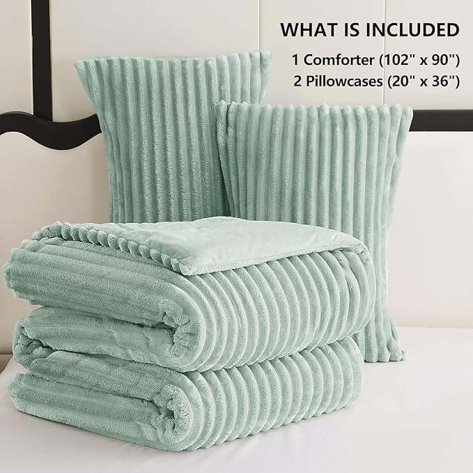 CozyLux Fluffy King Size Comforter Set - Image 6