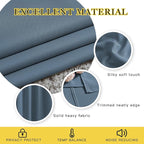 NICETOWN 50% Blackout Smoky Blue Sliding Glass Curtains 2 Panels Set - Image 3