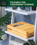 ROYAL CRAFT WOOD Premium Foldable Bathtub Tray Caddy - Image 2