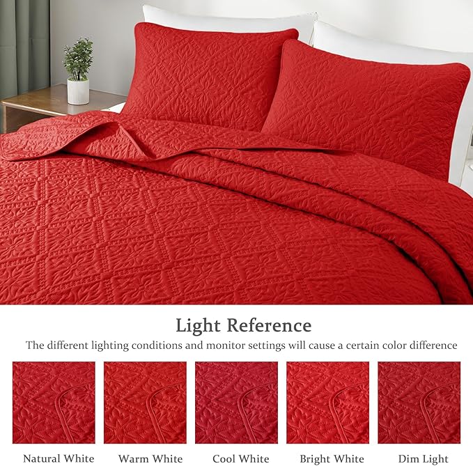 Exclusivo Mezcla King Quilt Bedding Set, Lightweight Soft Bedspreads Coverlets - Image 3