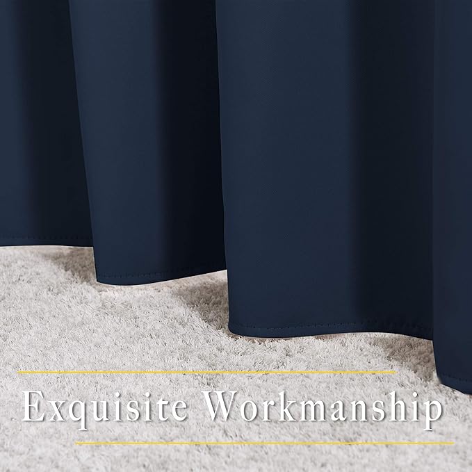 NICETOWN Navy Blue Blackout Curtains - Image 6