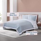 THE COTTON & SILK® 100% Luxury Long-Staple Cotton Duvet Cover Set - Image 2