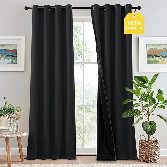 NICETOWN Full Blackout Curtains 96 inch Long by NICETOWN