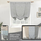 DriftAway Double Layer Linen Blackout Tie Up Curtains Thermal Insulated Fully - Image 8