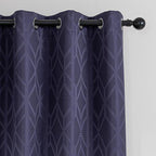 Amazon Basics Jacquard 2-Piece 100% Blackout Curtains, Living Room and Bedroom - Image 4