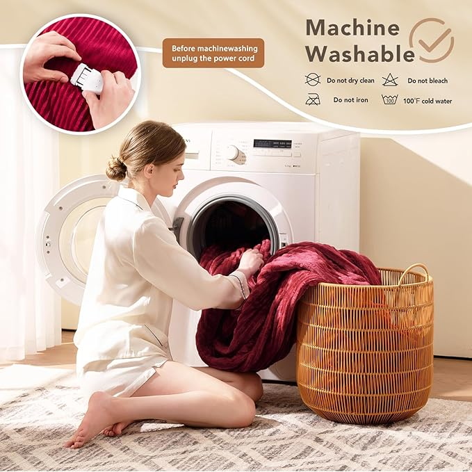 Homemate Electric Heated Blanket Full Size - Image 7