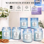 Lake Blue Candles for Home Scented, 6 Pack of 5.5 Oz Natural Soy Wax Candles in - Image 3